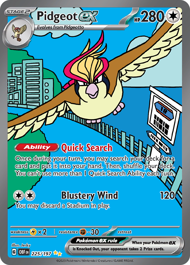 Pidgeot ex (225/197) [Scarlet & Violet: Obsidian Flames] | RetroPlay Games