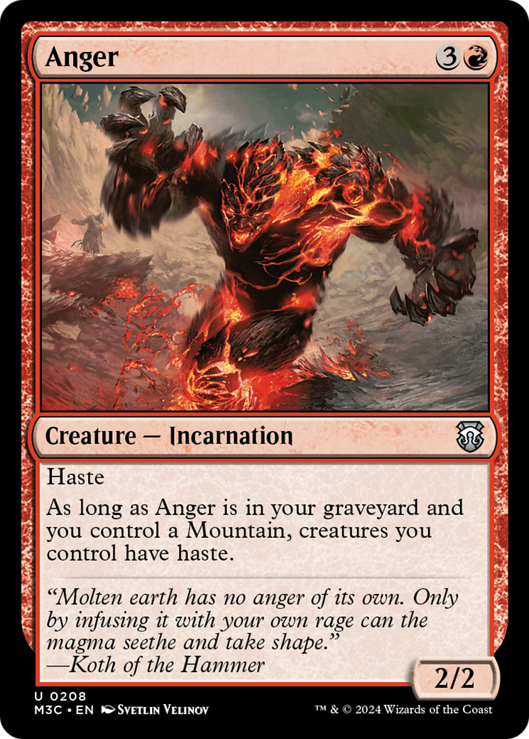 Anger (Ripple Foil) [Modern Horizons 3 Commander] | RetroPlay Games