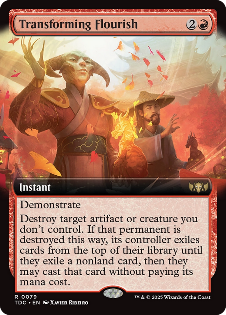 Transforming Flourish (Extended Art) [Tarkir: Dragonstorm Commander] | RetroPlay Games