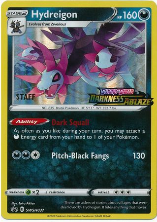 Hydreigon (SWSH037) (Staff Prerelease Promo) [Sword & Shield: Black Star Promos] | RetroPlay Games