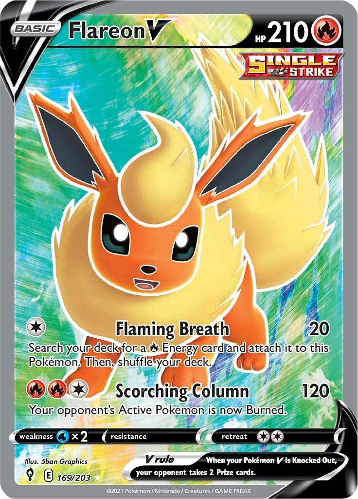 Flareon V (169/203) [Sword & Shield: Evolving Skies] | RetroPlay Games