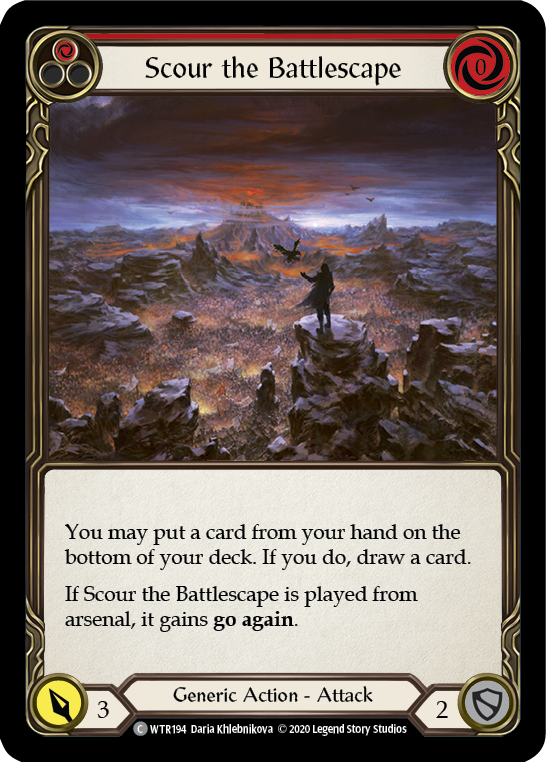 Scour the Battlescape (Red) [U-WTR194] (Welcome to Rathe Unlimited)  Unlimited Rainbow Foil | RetroPlay Games