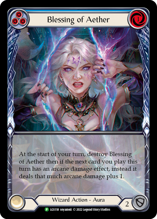 Blessing of Aether (Blue) [LGS118] (Promo)  Rainbow Foil | RetroPlay Games