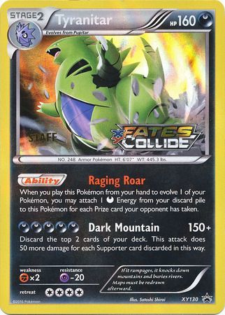 Tyranitar (XY130) (Staff) [XY: Black Star Promos] | RetroPlay Games