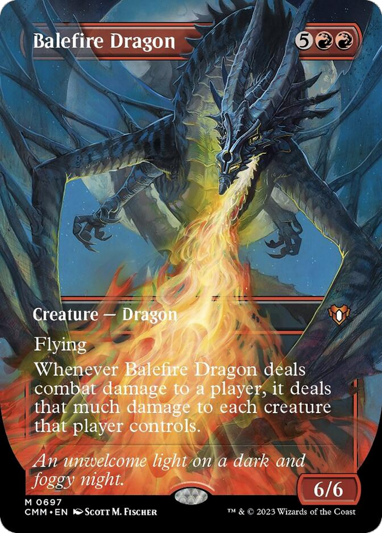 Balefire Dragon (Borderless Alternate Art) [Commander Masters] | RetroPlay Games