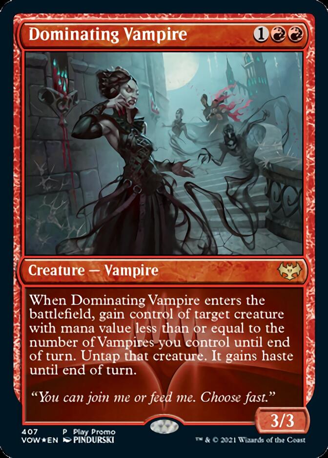 Dominating Vampire (Play Promo) [Innistrad: Crimson Vow Promos] | RetroPlay Games