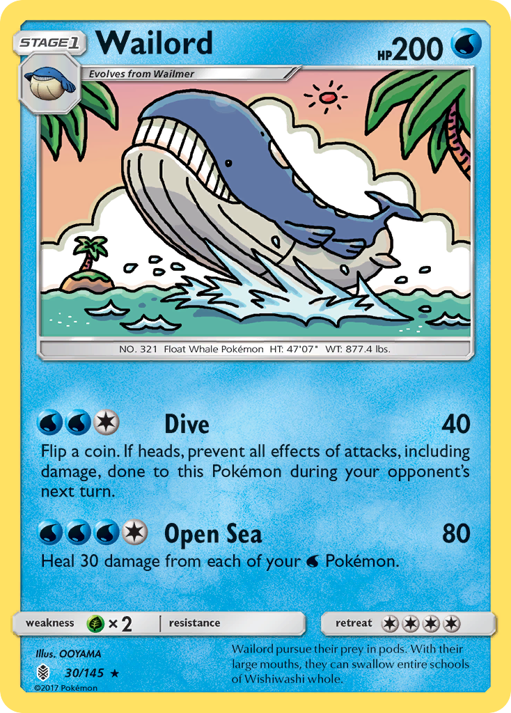 Wailord (30/145) [Sun & Moon: Guardians Rising] | RetroPlay Games