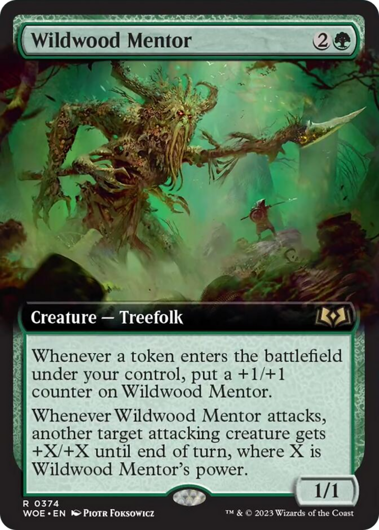 Wildwood Mentor (Extended Art) [Wilds of Eldraine] | RetroPlay Games