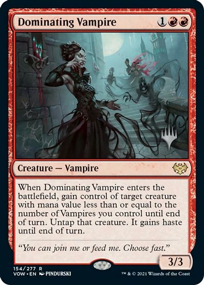 Dominating Vampire (Promo Pack) [Innistrad: Crimson Vow Promos] | RetroPlay Games