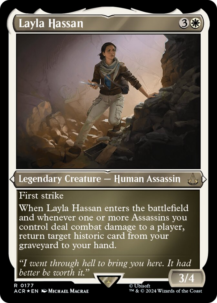 Layla Hassan (Foil Etched) [Assassin's Creed] | RetroPlay Games