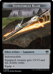 Saproling // Stoneforged Blade Double-Sided Token [Commander Masters Tokens] | RetroPlay Games