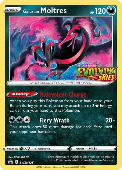 Galarian Moltres (SWSH125) (Prerelease Promo) [Sword & Shield: Black Star Promos] | RetroPlay Games