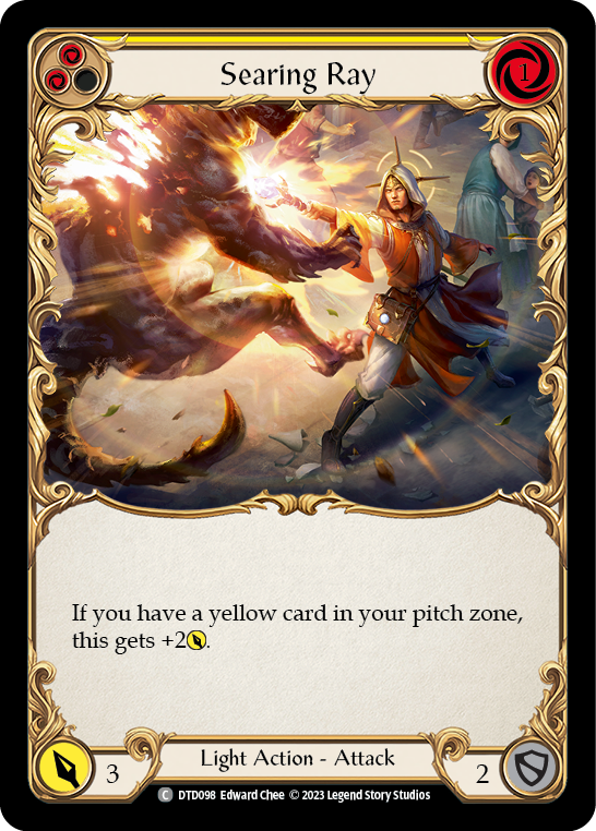 Searing Ray (Yellow) [DTD098] (Dusk Till Dawn)  Rainbow Foil | RetroPlay Games
