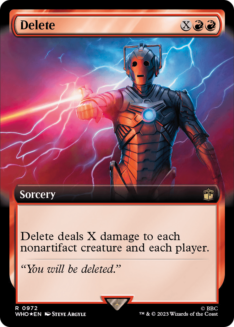 Delete (Extended Art) (Surge Foil) [Doctor Who] | RetroPlay Games