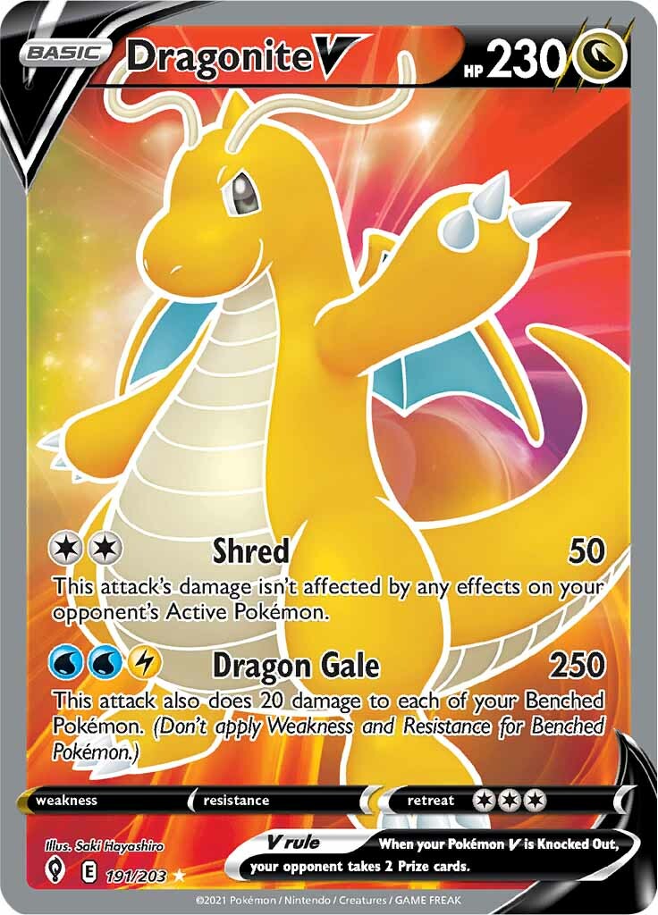 Dragonite V (191/203) [Sword & Shield: Evolving Skies] | RetroPlay Games