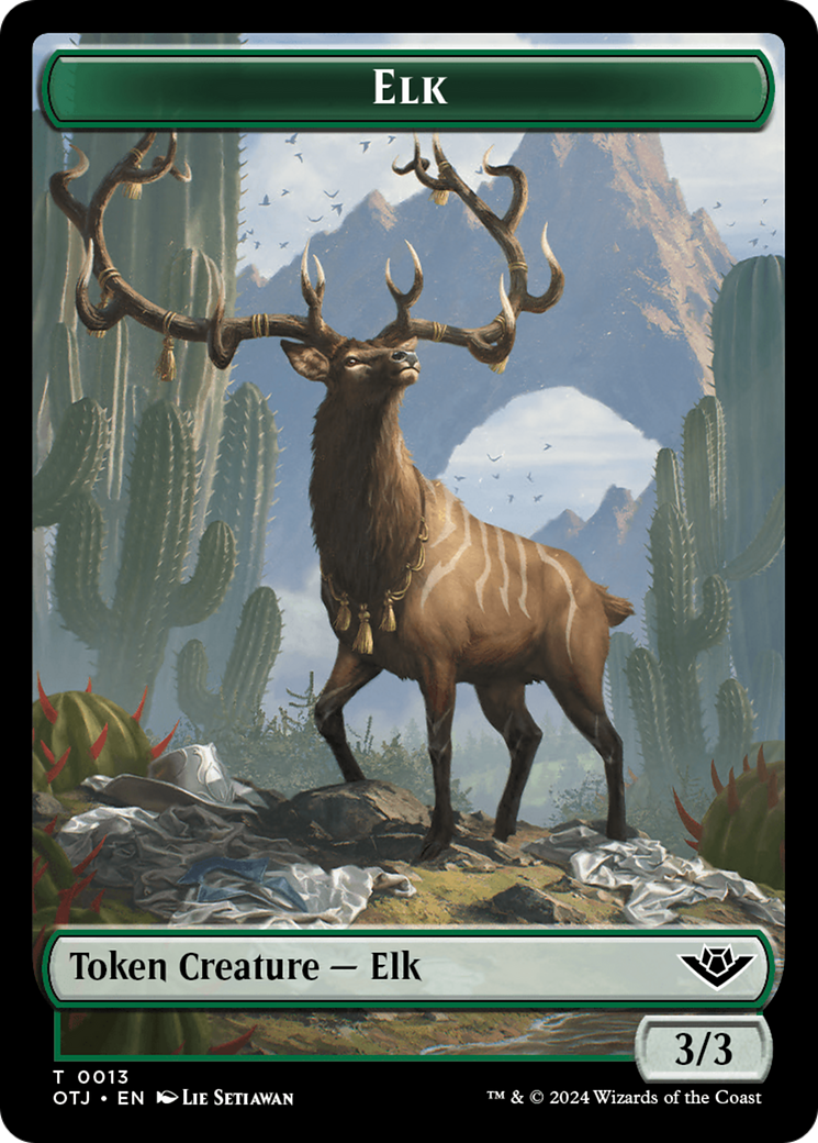 Elk Token [Outlaws of Thunder Junction Tokens] | RetroPlay Games