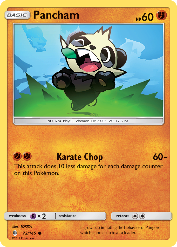 Pancham (72/145) [Sun & Moon: Guardians Rising] | RetroPlay Games