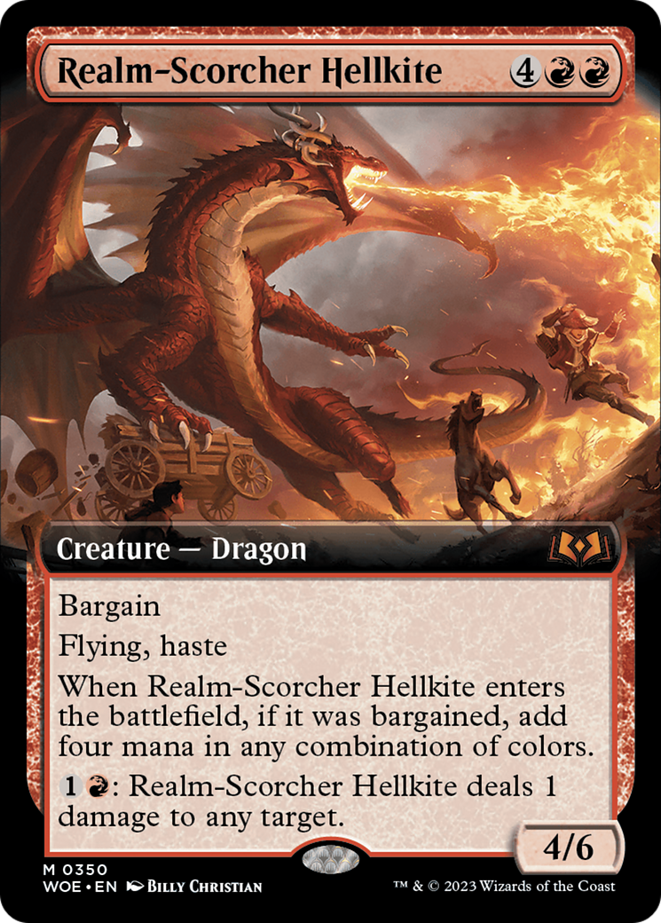 Realm-Scorcher Hellkite (Extended Art) [Wilds of Eldraine] | RetroPlay Games