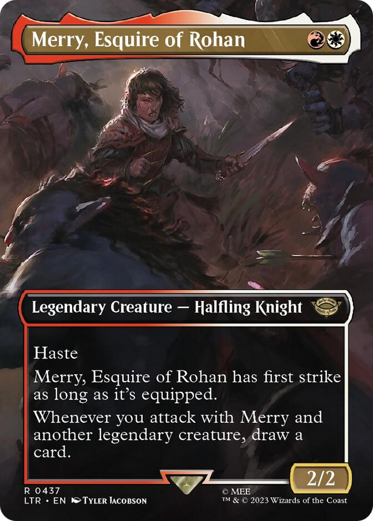 Merry, Esquire of Rohan (Borderless Alternate Art) [The Lord of the Rings: Tales of Middle-Earth] | RetroPlay Games