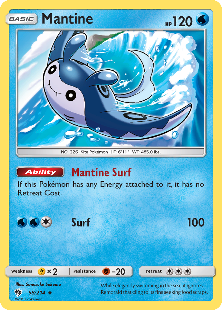 Mantine (58/214) [Sun & Moon: Lost Thunder] | RetroPlay Games