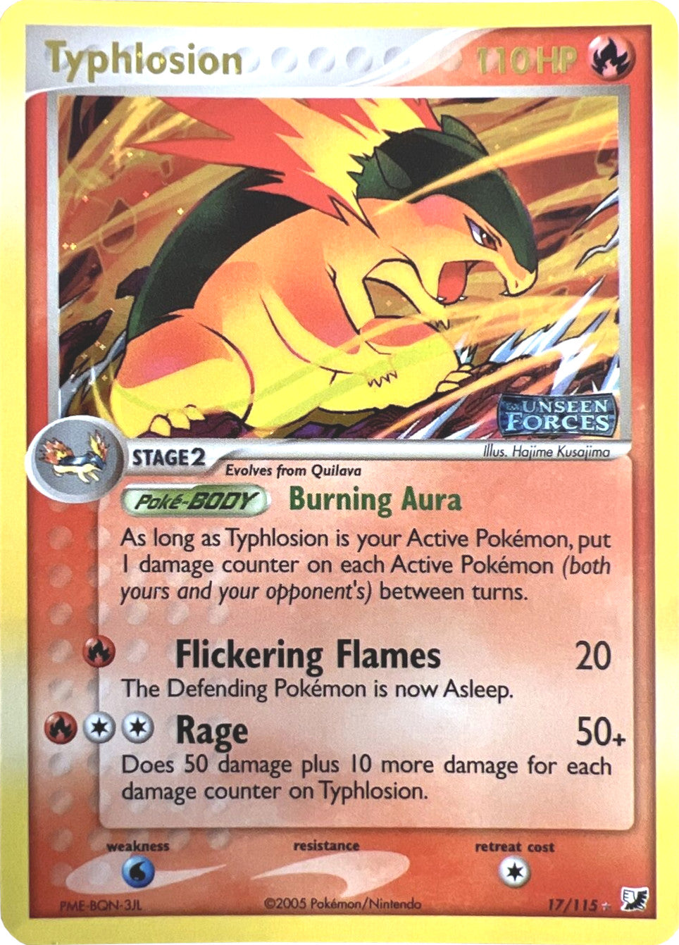 Typhlosion (17/115) (Stamped) [EX: Unseen Forces] | RetroPlay Games