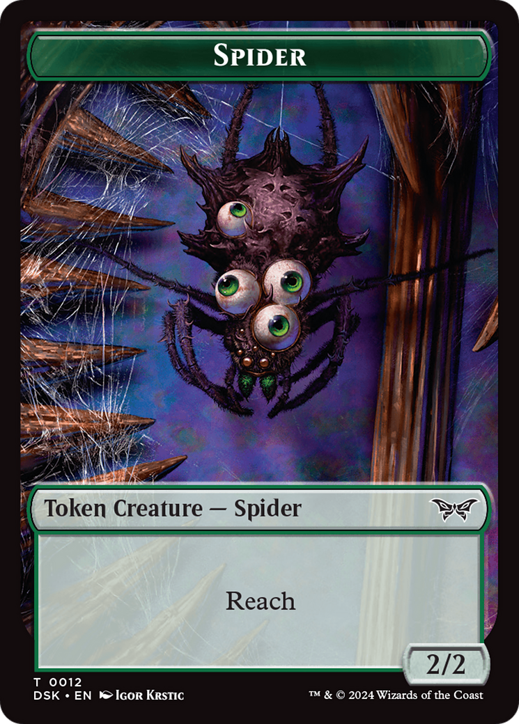 Insect (0013) // Spider Double-Sided Token [Duskmourn: House of Horror Tokens] | RetroPlay Games