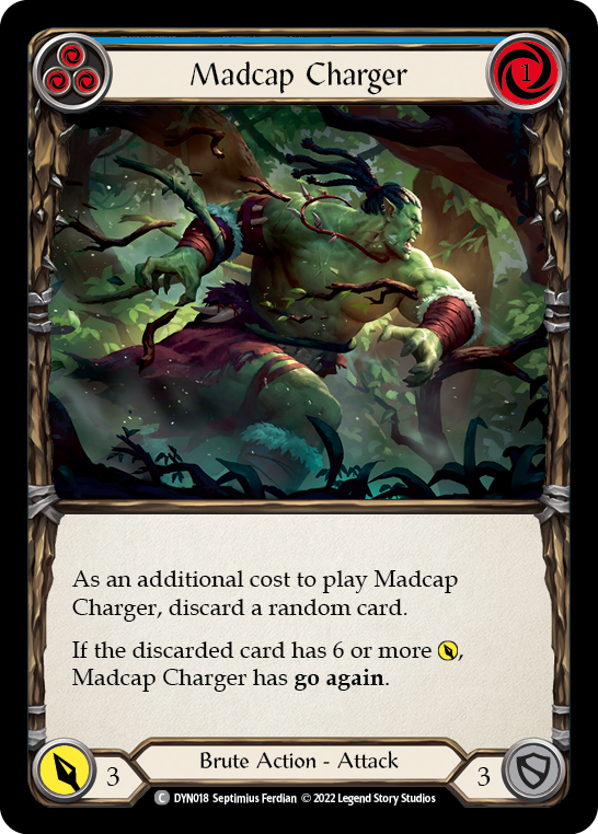 Madcap Charger (Blue) [DYN018] (Dynasty)  Rainbow Foil | RetroPlay Games