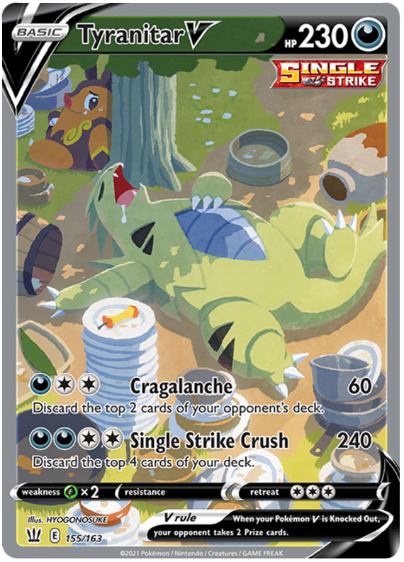 Tyranitar V (155/163) [Sword & Shield: Battle Styles] | RetroPlay Games