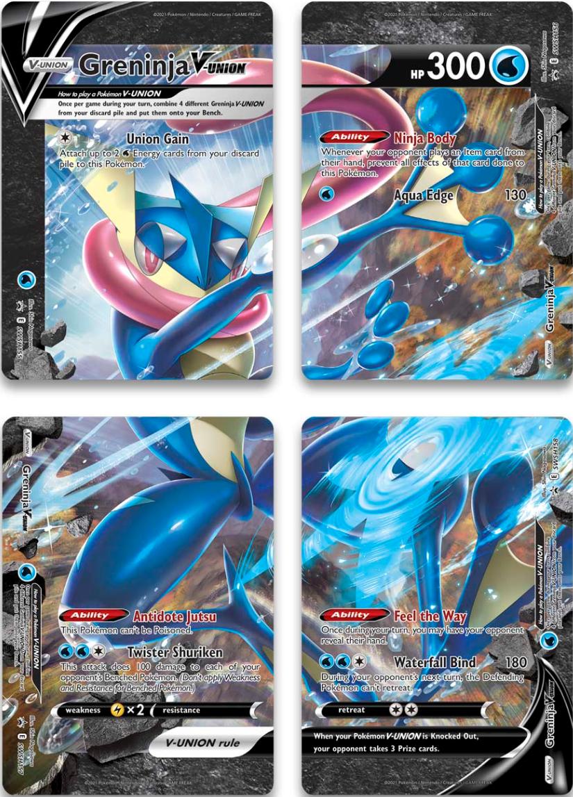 Greninja V-Union (Set of 4) [Sword & Shield: Black Star Promos] | RetroPlay Games