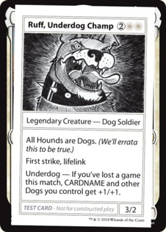 Ruff, Underdog Champ (2021 Edition) [Mystery Booster Playtest Cards] | RetroPlay Games