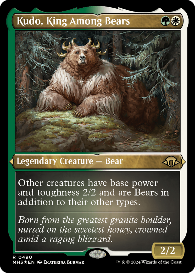 Kudo, King Among Bears (Foil Etched) [Modern Horizons 3] | RetroPlay Games