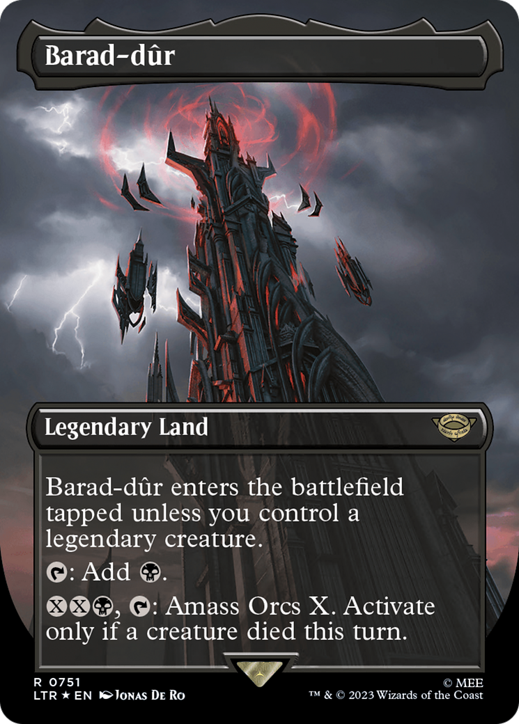 Barad-dur (0751) (Borderless) (Surge Foil) [The Lord of the Rings: Tales of Middle-Earth] | RetroPlay Games