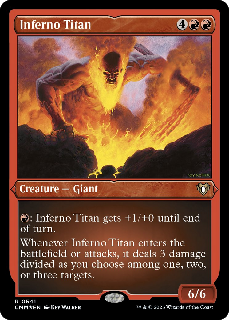 Inferno Titan (Foil Etched) [Commander Masters] | RetroPlay Games