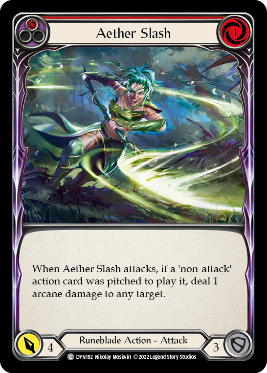 Aether Slash (Red) [DYN182] (Dynasty)  Rainbow Foil | RetroPlay Games