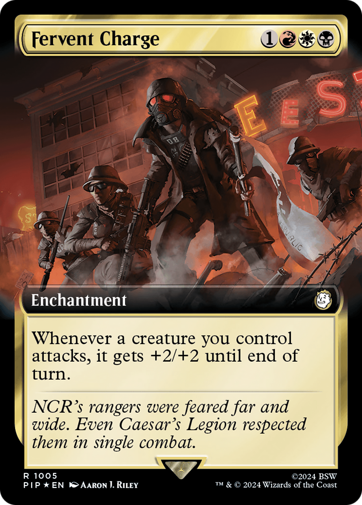 Fervent Charge (Extended Art) (Surge Foil) [Fallout] | RetroPlay Games