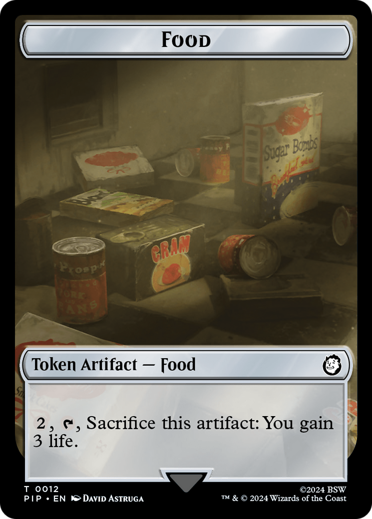 Warrior // Food (0012) Double-Sided Token [Fallout Tokens] | RetroPlay Games