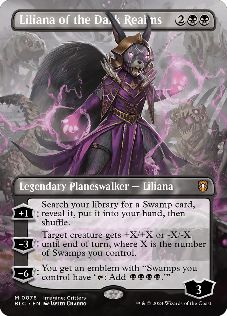 Liliana of the Dark Realms (Borderless) [Bloomburrow Commander] | RetroPlay Games