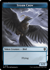 Storm Crow // Bird (003) Double-Sided Token [Bloomburrow Commander Tokens] | RetroPlay Games