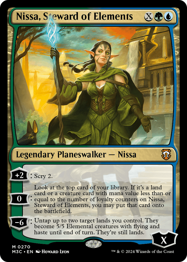 Nissa, Steward of Elements (Ripple Foil) [Modern Horizons 3 Commander] | RetroPlay Games