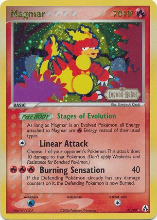 Magmar (21/92) (Stamped) [EX: Legend Maker] | RetroPlay Games