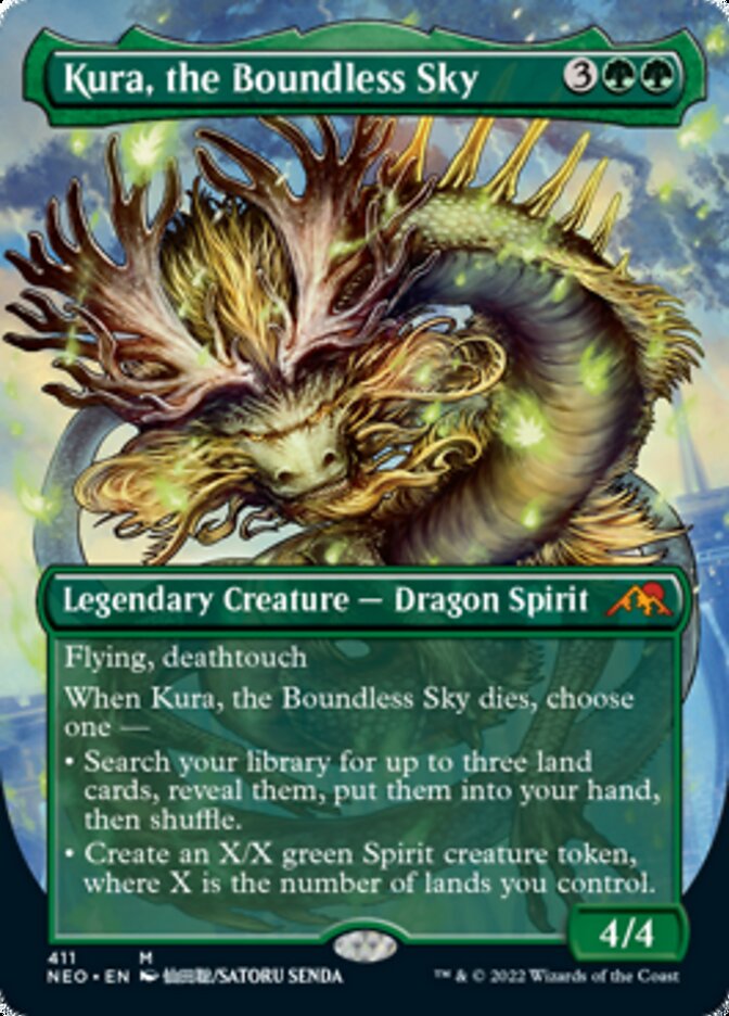 Kura, the Boundless Sky (Borderless Alternate Art) [Kamigawa: Neon Dynasty] | RetroPlay Games