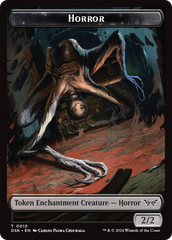 Horror // Glimmer Double-Sided Token [Duskmourn: House of Horror Tokens] | RetroPlay Games