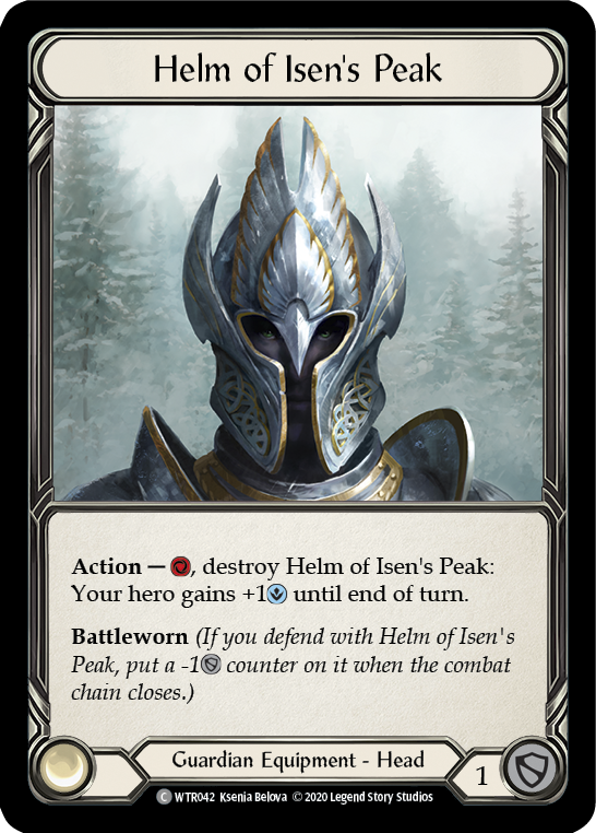 Helm of Isen's Peak [U-WTR042] (Welcome to Rathe Unlimited)  Unlimited Rainbow Foil | RetroPlay Games