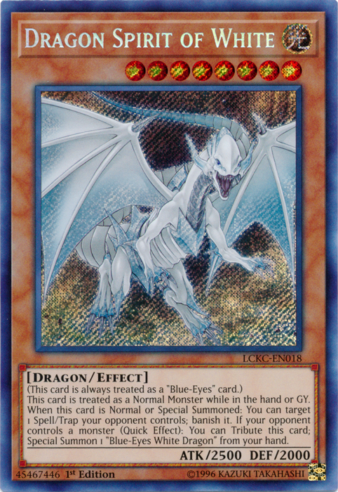 Dragon Spirit of White [LCKC-EN018] Secret Rare | RetroPlay Games