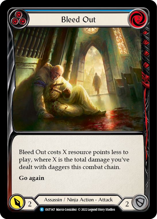 Bleed Out (Blue) [OUT147] (Outsiders)  Rainbow Foil | RetroPlay Games