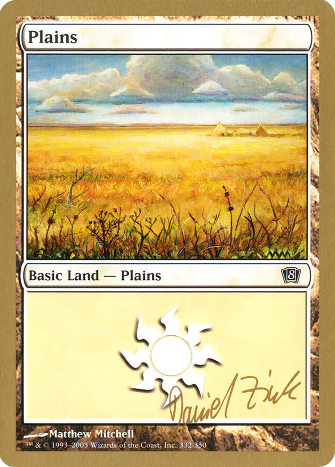 Plains (dz332) (Daniel Zink) [World Championship Decks 2003] | RetroPlay Games