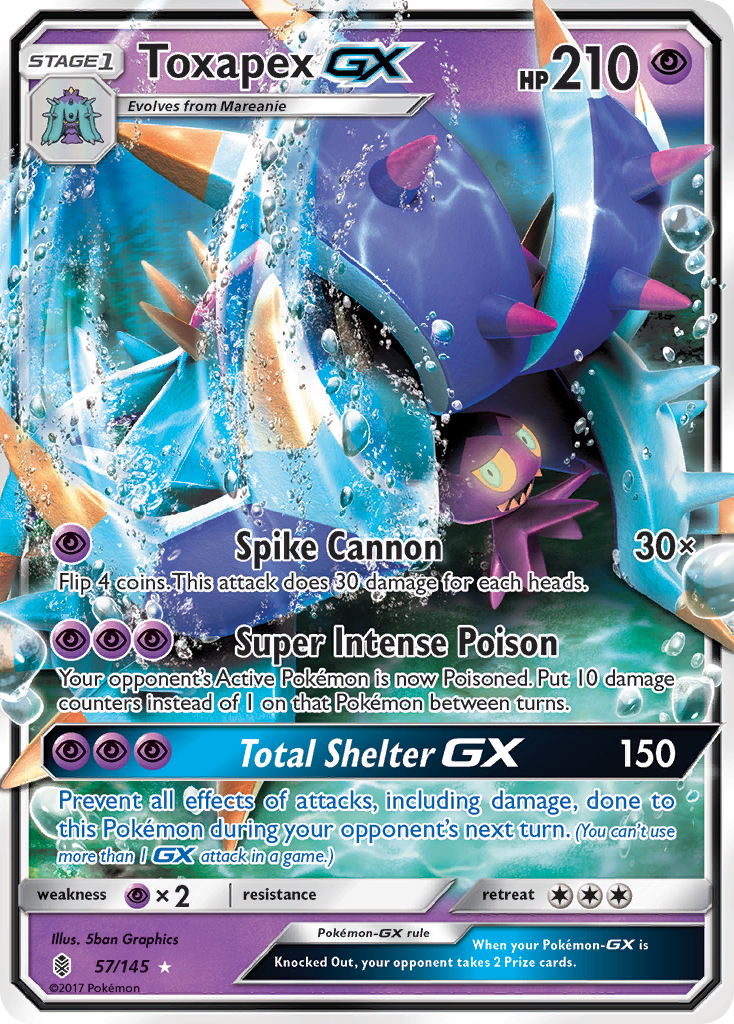 Toxapex GX (57/145) [Sun & Moon: Guardians Rising] | RetroPlay Games