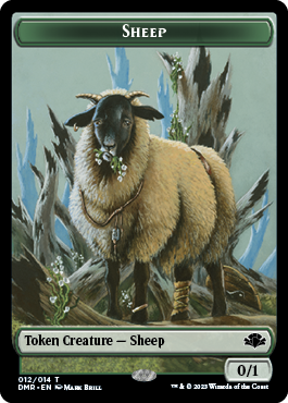 Goblin // Sheep Double-Sided Token [Dominaria Remastered Tokens] | RetroPlay Games