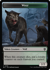 Human Soldier // Wolf (035) Double-Sided Token [Bloomburrow Commander Tokens] | RetroPlay Games