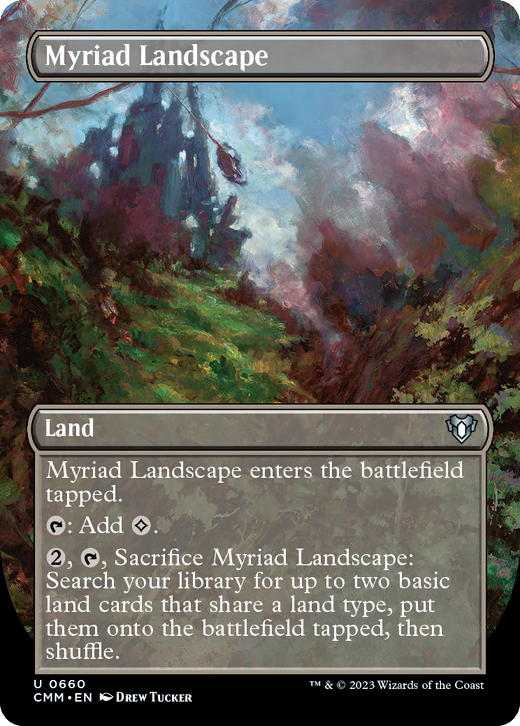 Myriad Landscape (Borderless Alternate Art) [Commander Masters] | RetroPlay Games